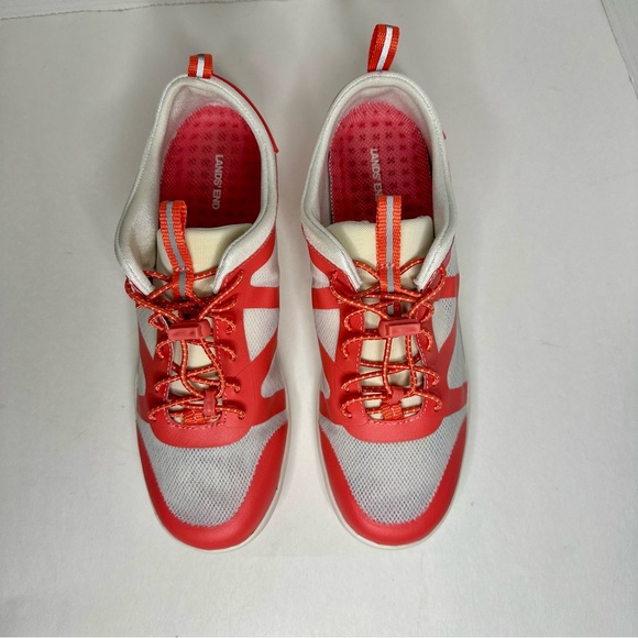 Land’s End Coral & White NatureTex Adjustable Water Sneaker Shoes - Picture 4 of 7